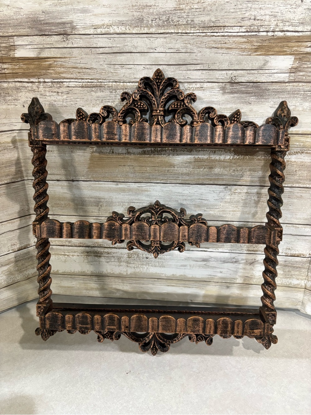 Vintage Coppercraft trinket shelf